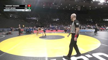 2A/1A Boys 113 Semifinal - Anthony Vasquez, Irrigon Boys vs Wyatt Zipser, Crane Boys