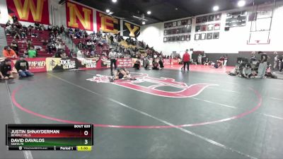 144 lbs Semifinal - David Davalos, Santa Fe vs Justin Shnayderman, Beverly Hills