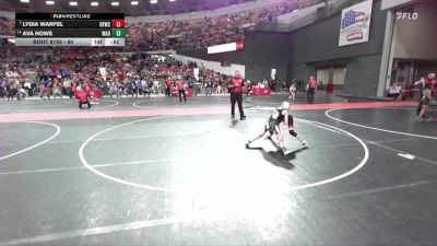 80 lbs Quarterfinal - Lydia Warfel, Big Foot Wrestling Club vs Ava Howe, Waupaca