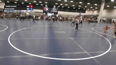 130 lbs Champ. Rd Of 64 - Josie Clouse, Gardner Edgerton High School Wrestling vs Olivia Olive, Ohio