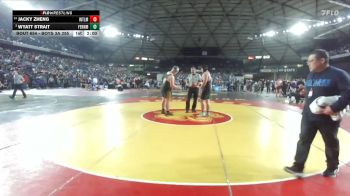 Boys 3A 285 lbs Champ. Round 3 - Jacky Zheng, Interlake vs Wyatt Strait, Ferndale