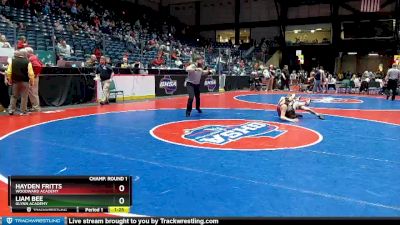 6A-106 lbs Champ. Round 1 - Liam Bee, Glynn Academy vs Hayden Fritts, Woodward Academy