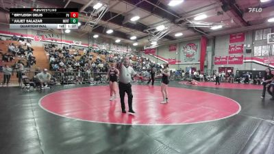 135 lbs Quarterfinal - JULIET SALAZAR, Northview vs Bryleigh Delis, Paloma Valley