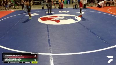 93 lbs Quarterfinal - Adriano Mendoza, Eastside United Wrestling Club vs Brayson Miranda, Sheridan Wrestling Club