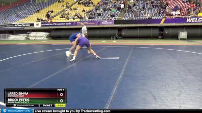 174 lbs Quarterfinal - Brock Fettig, South Dakota State vs Jared Simma, Northern Iowa