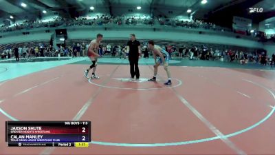 113 lbs Quarterfinal - Jaxson Shute, Greater Heights Wrestling vs Calan Manley, Team Grind House Wrestling Club