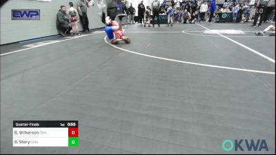 52 lbs Quarterfinal - Broox Wilkerson, Carl Albert vs Bentley Story, Noble Takedown Club