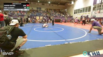 88 lbs Semifinal - Hunter Snyder, Mannford Pirate Youth Wrestling vs Reid Claggett, Bristow Elementary Wrestling Club