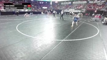 Girls 120 lbs Cons. Round 2 - Mary Prescott, Hudson-Girls vs Anne Green, Eau Claire Memorial-Girls