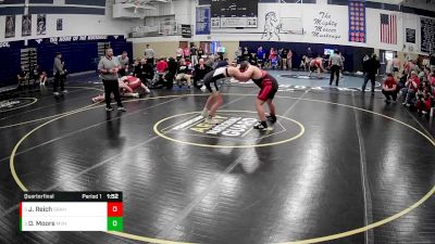 285 lbs Quarterfinal - Dom Moore, Moshannon Valley Hs vs Jacob Reich, Slippery Rock Area Hs