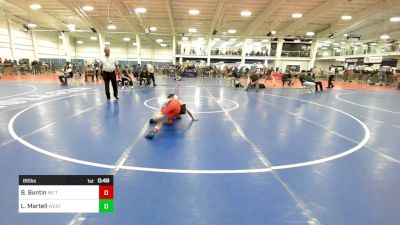 86 lbs Consi Of 16 #2 - Brock Buntin, ME Trappers WC vs Lucas Martell, Westford