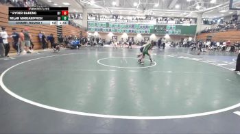 106 lbs Champ. Round 1 - Milan Marjanovich, Granite Hills vs Ryder Bareng, Mar Vista