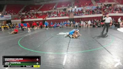 138 lbs Quarters & 1st Wb (16 Team) - Savannah Galvan, Amarillo Caprock vs Leah Thompson, Frisco