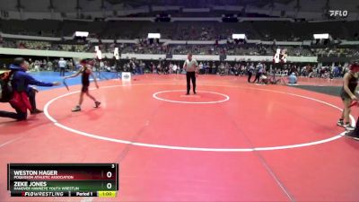 Rookie 3-5 68 Semifinal - Weston Hager, Poquoson Athletic Association vs Zeke Jones, Hanover Hawkeye Youth Wrestlin