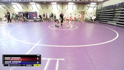 105 lbs Round 3 (10 Team) - Avery Edwards, MoWest Wild Dragons vs Kenzie Nondorf, Sudden Victory Red