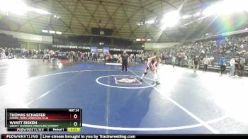 132 lbs Cons. Round 1 - Thomas Schaefer, Cherry Creek Wrestling Club vs Wyatt Risken, Liberty Warriors Wrestling Academy
