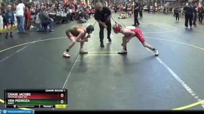 75 lbs Champ. Round 1 - Chase Jacobs, Michigan West WC vs Ven Pedroza, NBWC