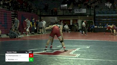 157 lbs Quarterfinal - Nick Stampoulos, Lock Haven vs Luke Nichter, Drexel