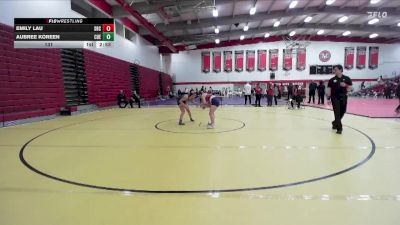 131 lbs Placement (4 Team) - Emily Lau, Santa Rosa College vs Aubree Koreen, Cuesta College