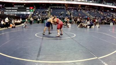 2A 285 lbs Cons. Round 1 - Dillon Shore, North Surry vs Hagen Barker, John M. Morehead High School