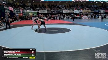 140 lbs 5th Place Match - Emmanuel Valadez, South Anchorage High School vs Cayson Mastberg, Palmer High School