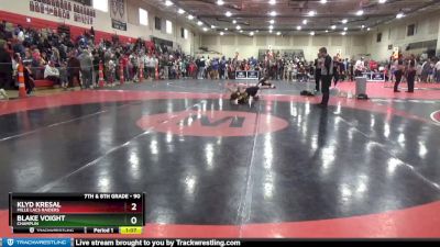 90 lbs Cons. Round 2 - Blake Voight, Champlin vs Klyd Kresal, Mille Lacs Raiders