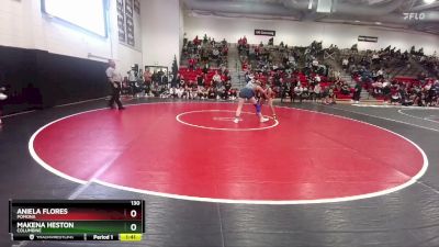 130 lbs Semifinal - Aniela Flores, Pomona vs Makena Heston, Columbine