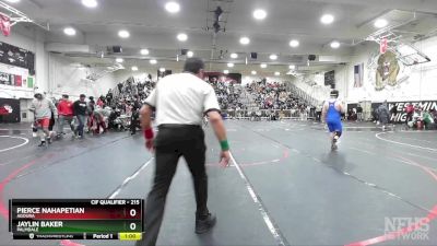 215 lbs Cons. Round 1 - Pierce Nahapetian, Agoura vs Jaylin Baker, Palmdale