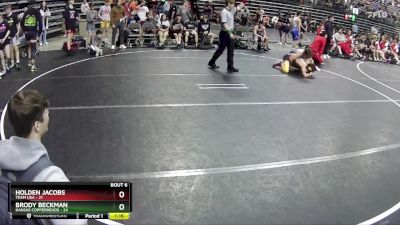 132 lbs Round 2 (6 Team) - Brody Beckman, Kansas Copperheads vs Holden Jacobs, Team USA