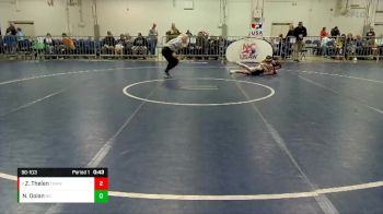 96-103 lbs Round 2 - Zach Thelen, Tar Heel Kids Wrestling Club vs Natalie Dolan, North Carolina