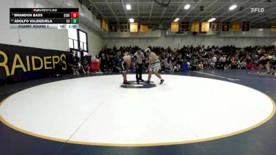 285 lbs Champ. Round 1 - Adolfo Valenzuela, Coachella Valley vs Brandon Bass, Servite