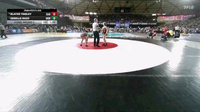 Girls 2A 135 lbs Cons. Round 2 - Geselle Razo, Grandview (Girls) vs Blayke Tinsley, Clarkston (Girls)