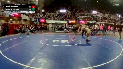G - 145 lbs Cons. Round 3 - Gracie Tolman, Billings West Girls vs Ruby Herman, Choteau Girls