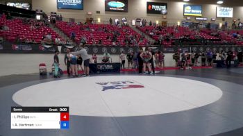 190 lbs Semis - Isabella Phillips, Outlaw Wresling Club vs Amie Hartman, Team Idaho Wrestling Club