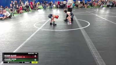 44 lbs Round 1 - Ryder Glass, Donahue Wrestling Academy vs Kvasir Hook, Contenders