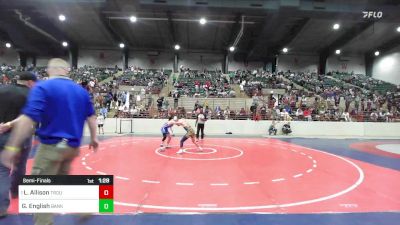 100 lbs Semifinal - Levi Allison, Troup Wrestling vs Gauge English, Banks Co. BattleBorn Wrestling