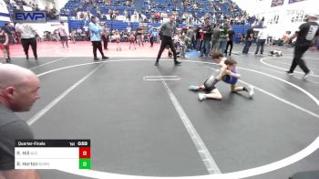 52 lbs Quarterfinal - Ryder Hill, Norman Grappling Club vs Blaine Horton, Newkirk Takedown Club