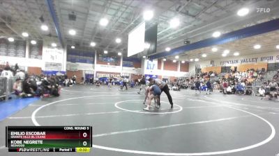 120 lbs Cons. Round 5 - Emilio Escobar, Granite Hills (El Cajon) vs Kobe Negrete, Redwood