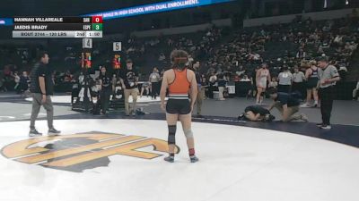 120 lbs Consi Of 8 #1 - Hannah Villareale, San Mateo (CC) vs Jaedis Brady, Esperanza (SS)