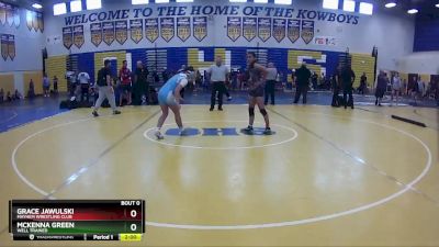 103 lbs Champ. Round 1 - McKenna Green, Well Trained vs Grace Jawulski, Mayhem Wrestling Club