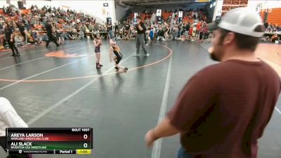 43-46 lbs Round 1 - Ali Slack, Riverton USA Wrestling vs Areya Larson, Worland Wrestling Club