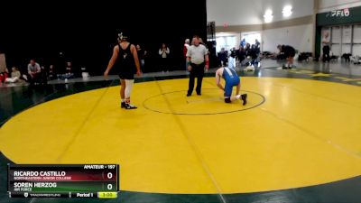 197 lbs Champ. Round 1 - Ricardo Castillo, Northeastern Junior College vs Soren Herzog, Air Force