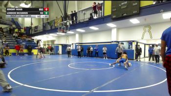 132 lbs Quarterfinal - Jeremy Ross, Will Rogers vs London McGinnis, Victory Christian School