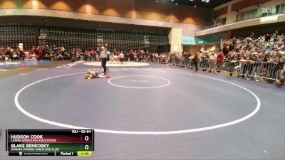 62-64 lbs Round 1 - Hudson Cook, Lassen Wrestling Association vs Blake Benkosky, Spanish Springs Wrestling Club