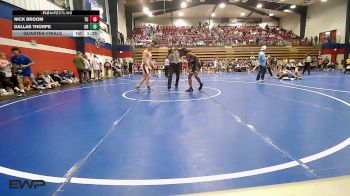 132 lbs Quarterfinal - Nick Broom, Tulsa Union vs Dallas Thorpe, Owasso High School