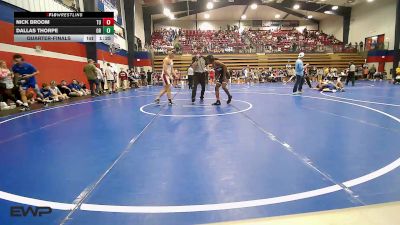 132 lbs Quarterfinal - Nick Broom, Tulsa Union vs Dallas Thorpe, Owasso High School