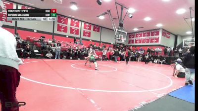157 lbs Quarterfinal - Trenton Tiffin, Rogers High School Boys vs Devon Mannon, Gore Public Schools