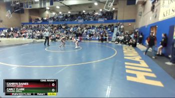 105lbs Cons. Round 1 - Camryn Daines, University (Girls) vs Carly Clark, Tonasket (Girls)