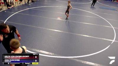 83 lbs Quarterfinal - Arlyn Von Knobelsdorff, Goodhue Wrestling Club vs Odin Duncombe, Minnesota