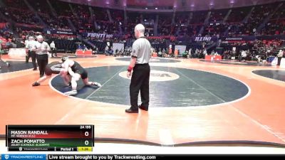 2A 195 lbs Cons. Round 1 - Zach Pomatto, Joliet (Catholic Academy) vs Mason Randall, Mt. Vernon (H.S.)